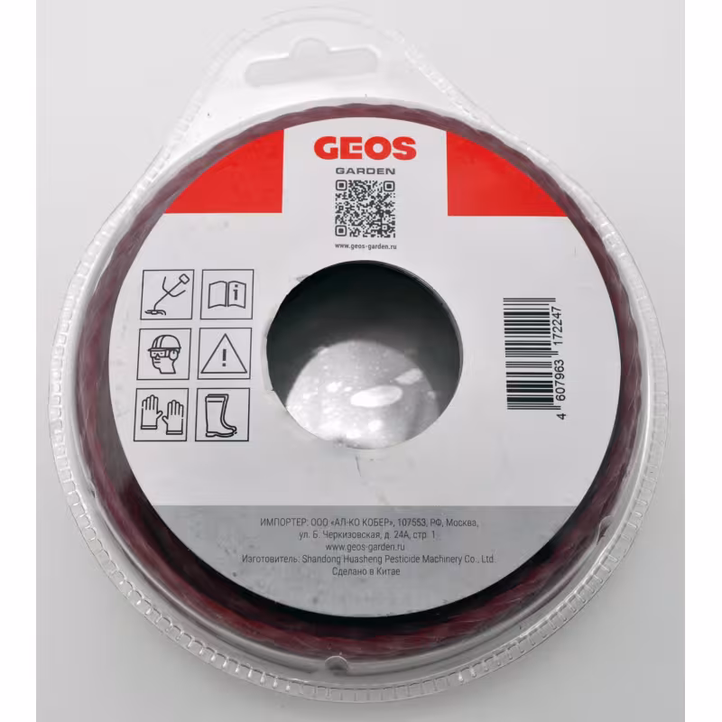 Корд триммерный Geos Twist Whisper 213993, квадрат витой, 3,0мм*15м