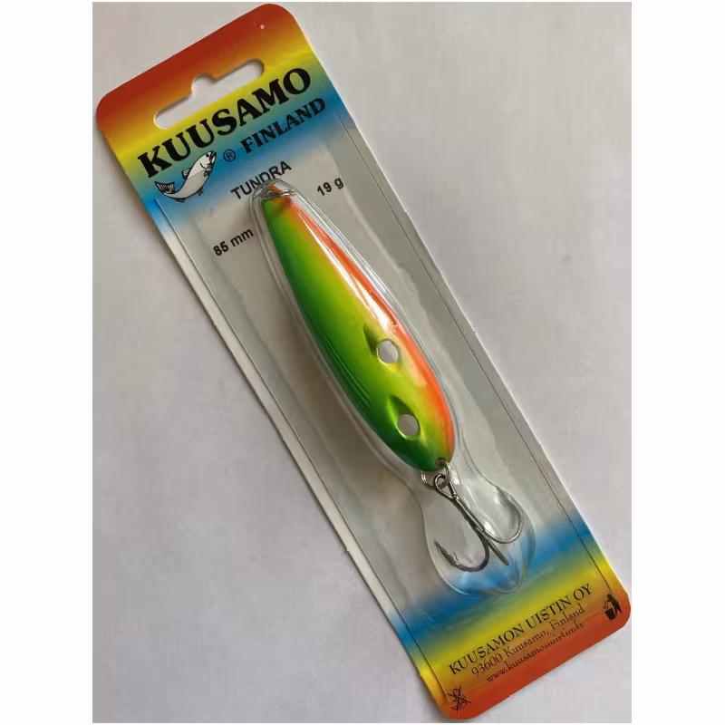 Блесна Kuusamo Tundra GR/FYe/FR-S, длина 85, вес 19 г