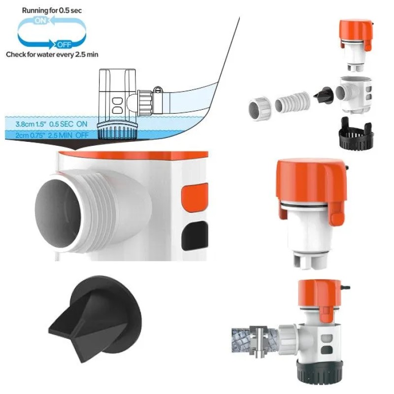 Помпа осушительная SeaFlo SFBP2-G1100-13B, 69 л/мин