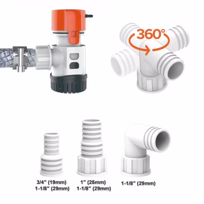 Помпа осушительная SeaFlo SFBP2-G1100-13B, 69 л/мин