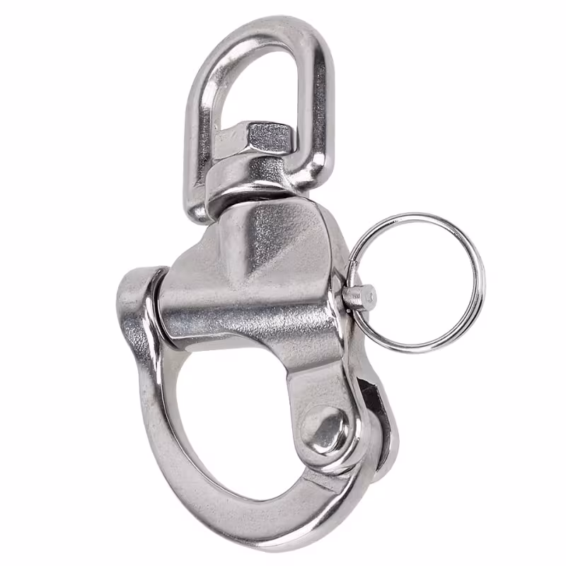 Карабин фаловый с вертлюгом Мореман 10005851, 87 мм.