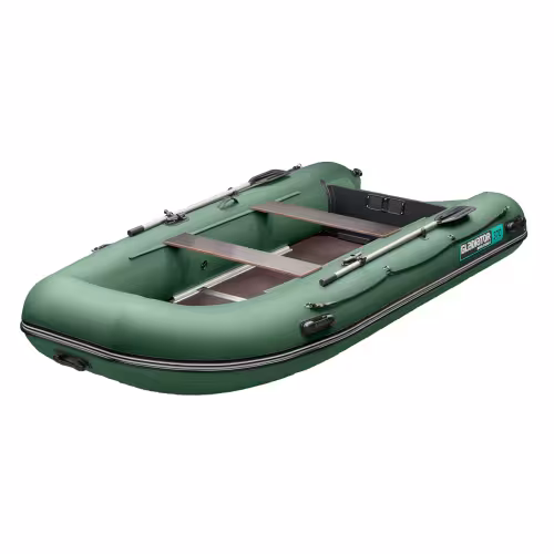 Надувная лодка ПВХ Gladiator B370, пайол фанерный, оливковый