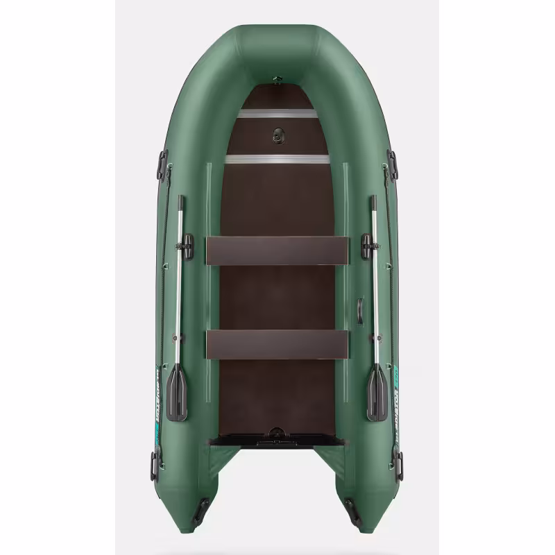 Надувная лодка ПВХ Gladiator B370, пайол фанерный, оливковый