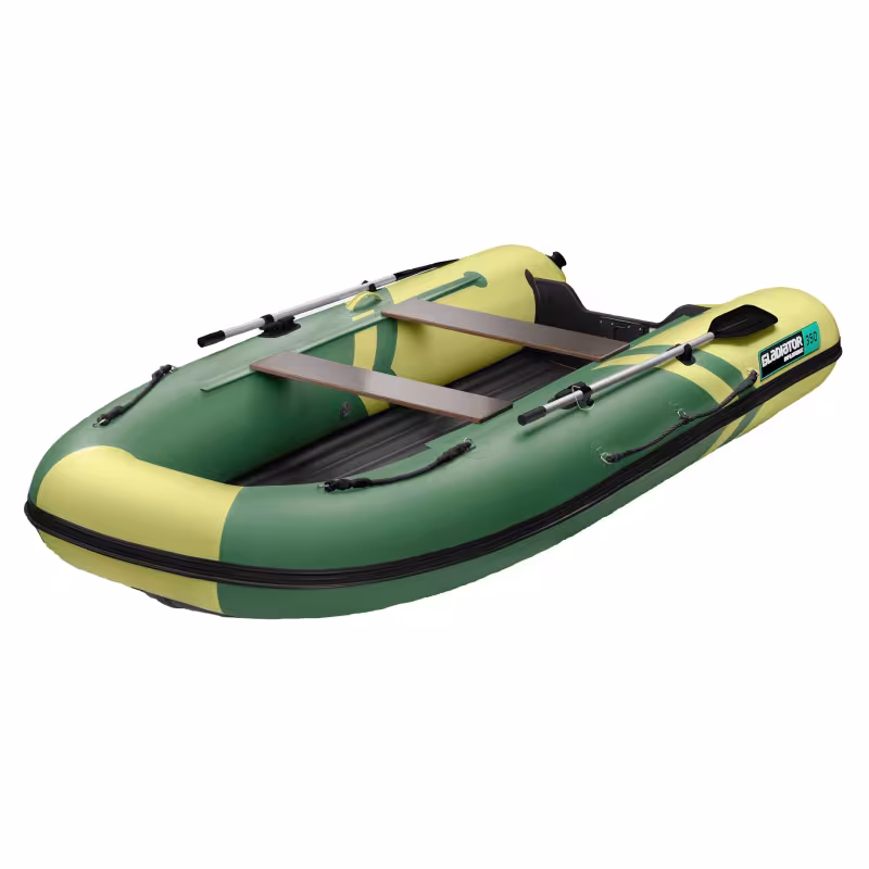 Надувная лодка ПВХ Gladiator E350S, НДНД, зеленый/оливковый