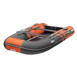 Надувная лодка ПВХ Gladiator B370, пайол фанерный, оранжевый/темно-серый