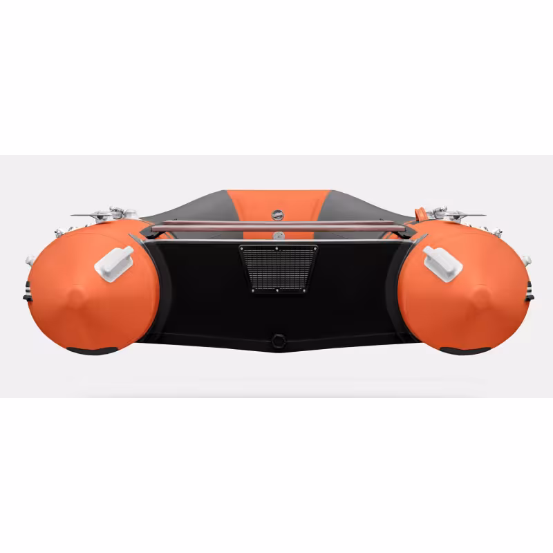 Надувная лодка ПВХ Gladiator B370, пайол фанерный, оранжевый/темно-серый