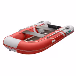 Надувная лодка ПВХ Gladiator B420, пайол фанерный, красный/белый