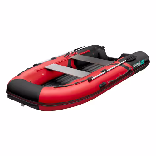 Надувная лодка ПВХ Gladiator E450S, НДНД, красный/черный
