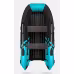 Надувная лодка ПВХ Gladiator E450S, НДНД, черный/бирюзовый