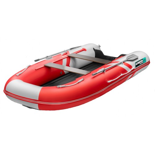 Надувная лодка ПВХ Gladiator E350S, НДНД, красный/белый