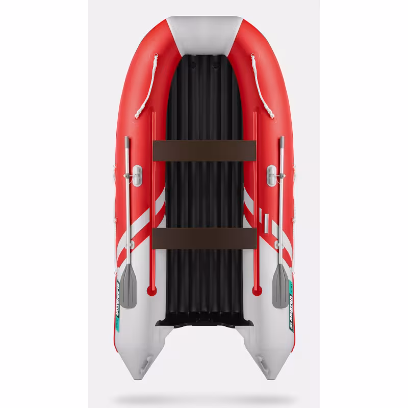 Надувная лодка ПВХ Gladiator E350S, НДНД, красный/белый