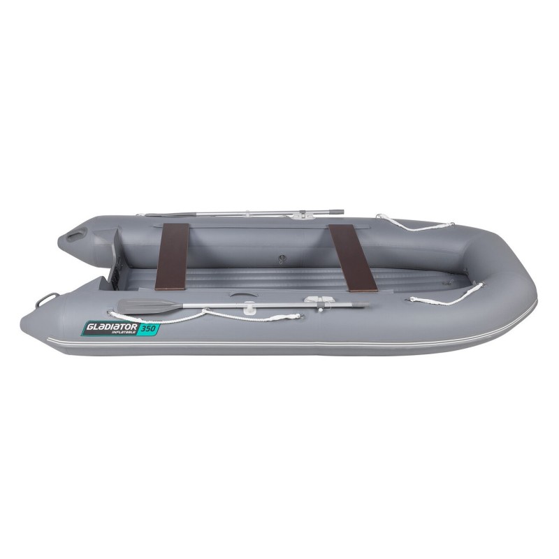 Надувная лодка ПВХ Gladiator E350S, НДНД, темно-серый