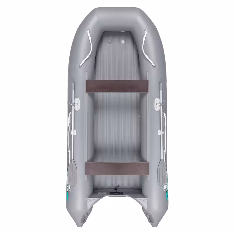 Надувная лодка ПВХ Gladiator E350S, НДНД, темно-серый