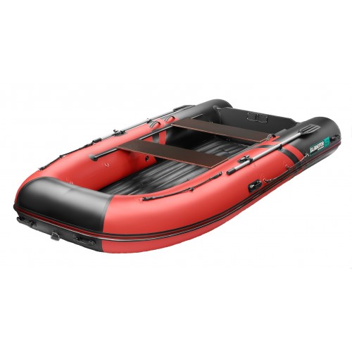 Надувная лодка ПВХ Gladiator E420S Jet, НДНД, красный/черный