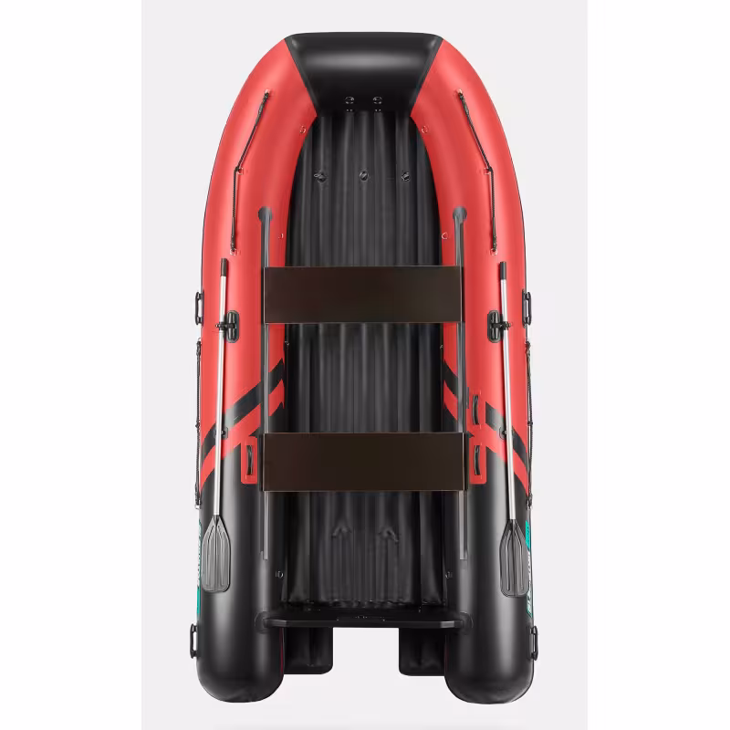 Надувная лодка ПВХ Gladiator E420S Jet, НДНД, красный/черный