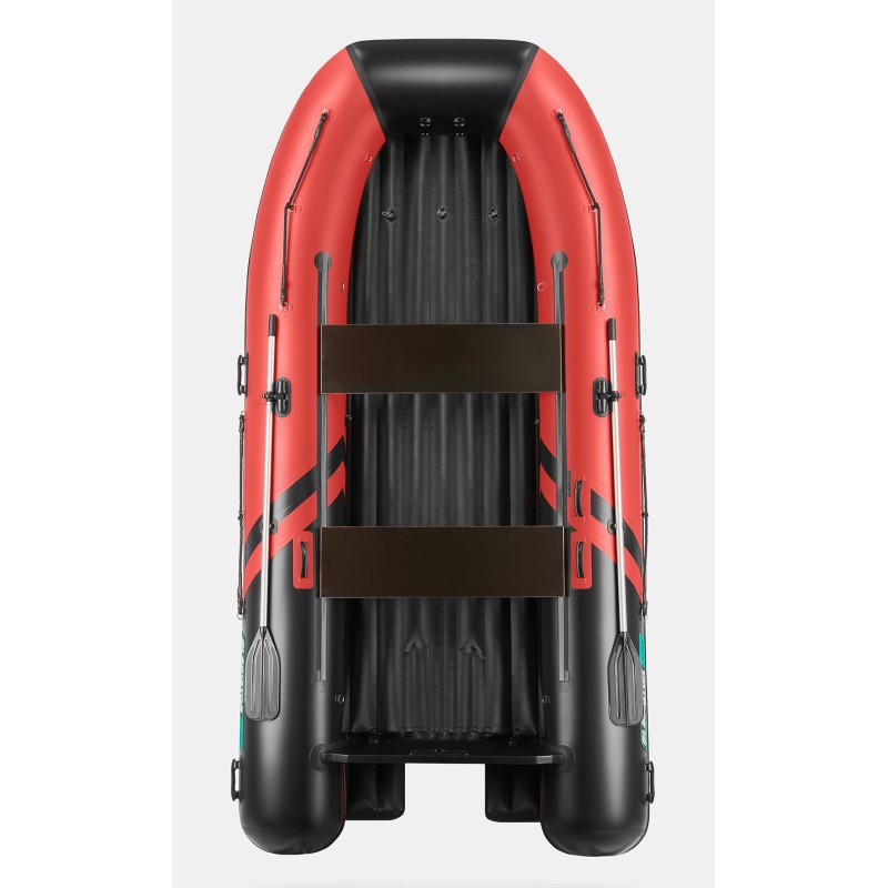 Надувная лодка ПВХ Gladiator E420S Jet, НДНД, красный/черный