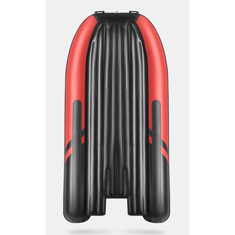 Надувная лодка ПВХ Gladiator E420S Jet, НДНД, красный/черный