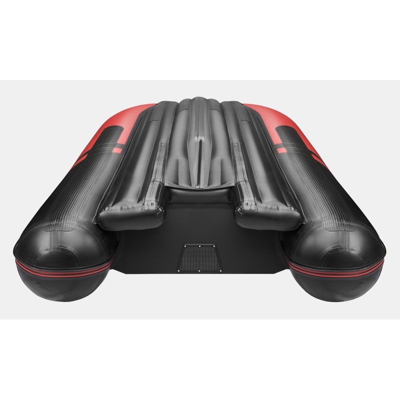 Надувная лодка ПВХ Gladiator E420S Jet, НДНД, красный/черный