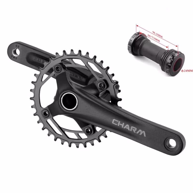 Комплект шатунов Prowheel Charm FD04S-TT под Hollowtech 2 Narrow Wide 36T, 170 мм, 104 BSD