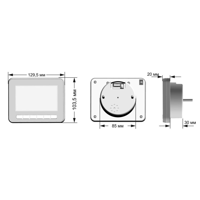 Бортовой компьютер Multitronics CL-950, белый (разъем Hidea/Parsun NMEA)