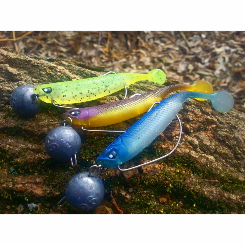 Силиконовая приманка Lucky John 3D Series Makora Shad Tail 3.0in, цвет 001, 7ш