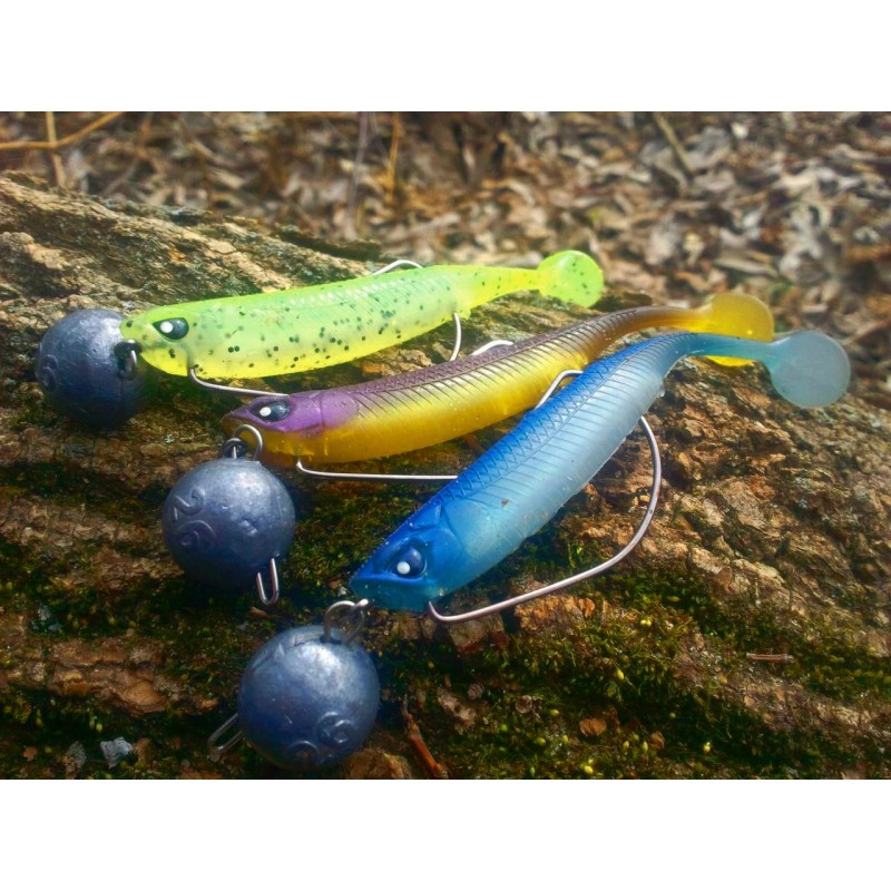 Силиконовая приманка Lucky John 3D Series Makora Shad Tail 3.0in, цвет 003, 7шт