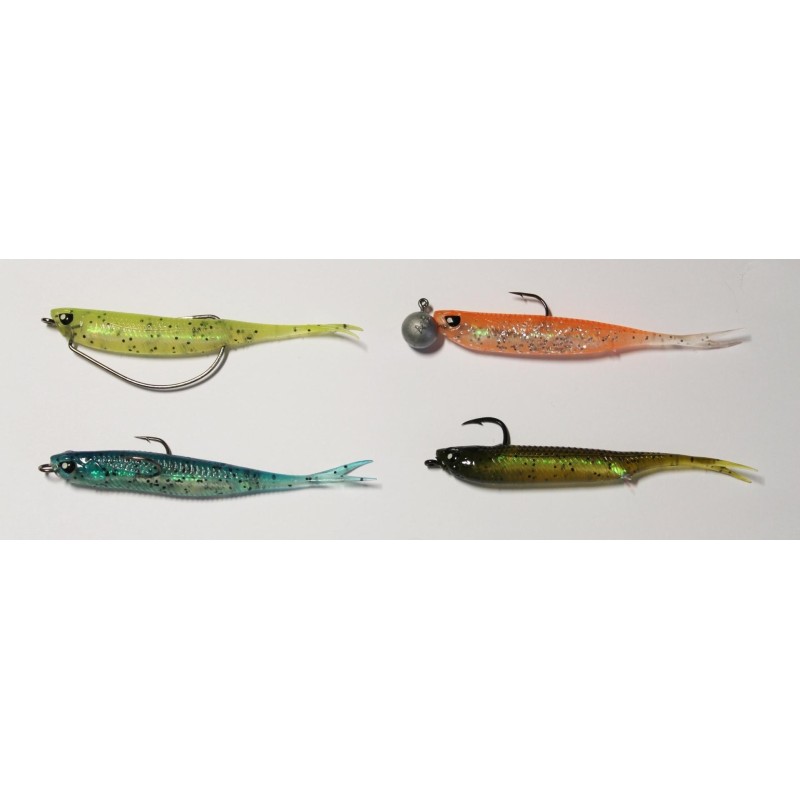 Силиконовая приманка Lucky John 3D Series Makora Split Tail 6.0in, цвет 006, 3шт