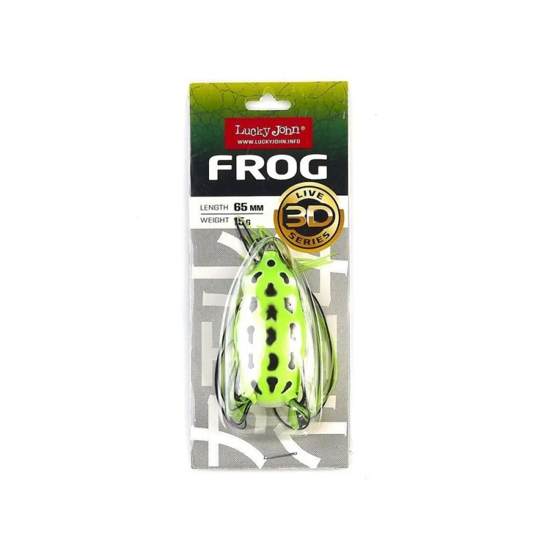 Силиконовая приманка Lucky John 3D Series Frog 2.6in, цвет 002, 1шт.