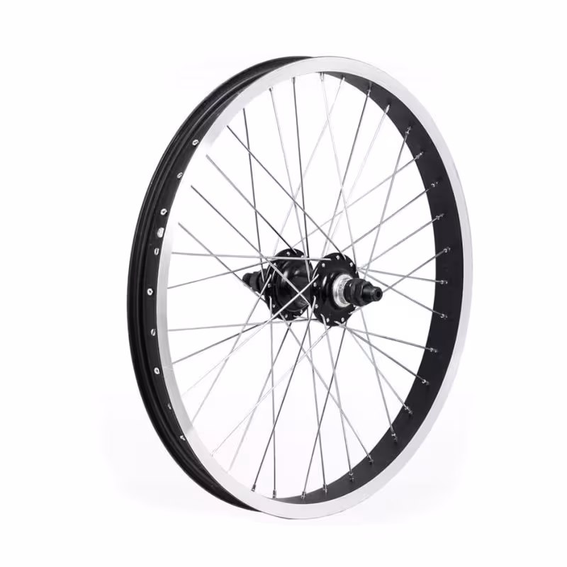 Колесо велосипедное в сборе BMX Trix УТ00026754 20", заднее, 48 спиц, втулка на гайках, обод алюминевый усиленный, фрезерованный