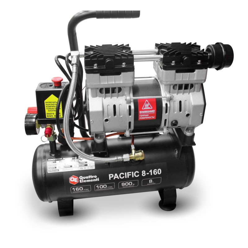 Компрессор поршневой безмасляный Quattro Elementi Pacific 8-160