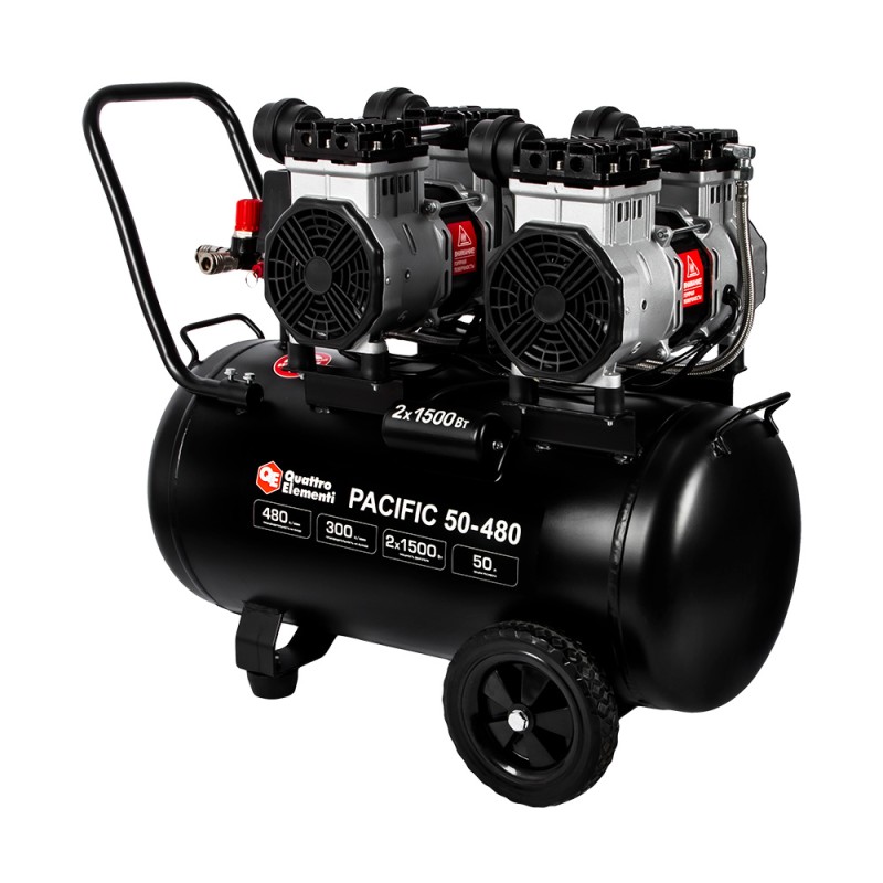 Компрессор поршневой безмасляный Quattro Elementi Pacific 50-480