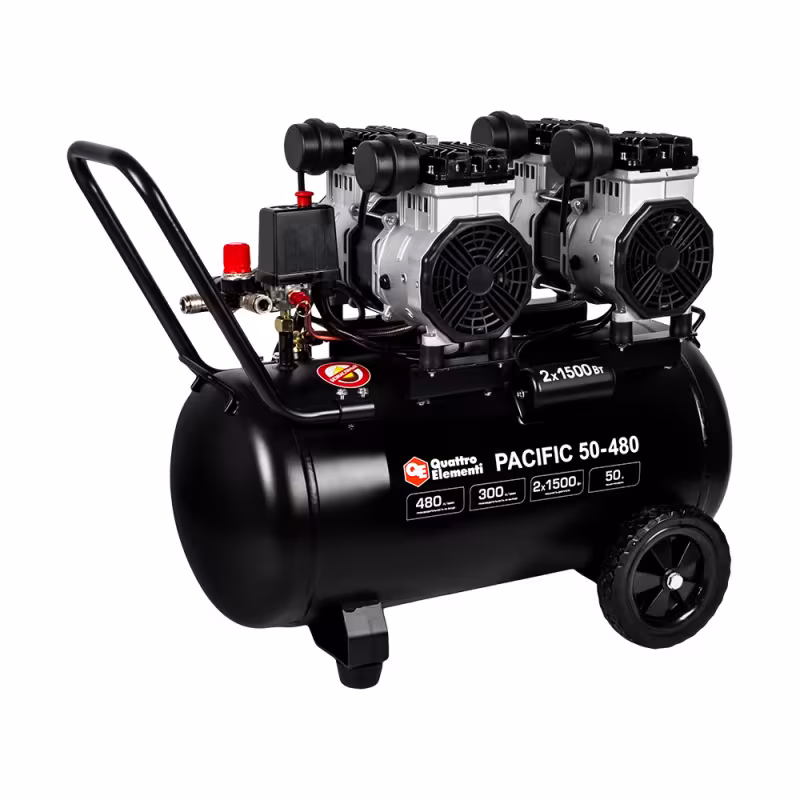 Компрессор поршневой безмасляный Quattro Elementi Pacific 50-480