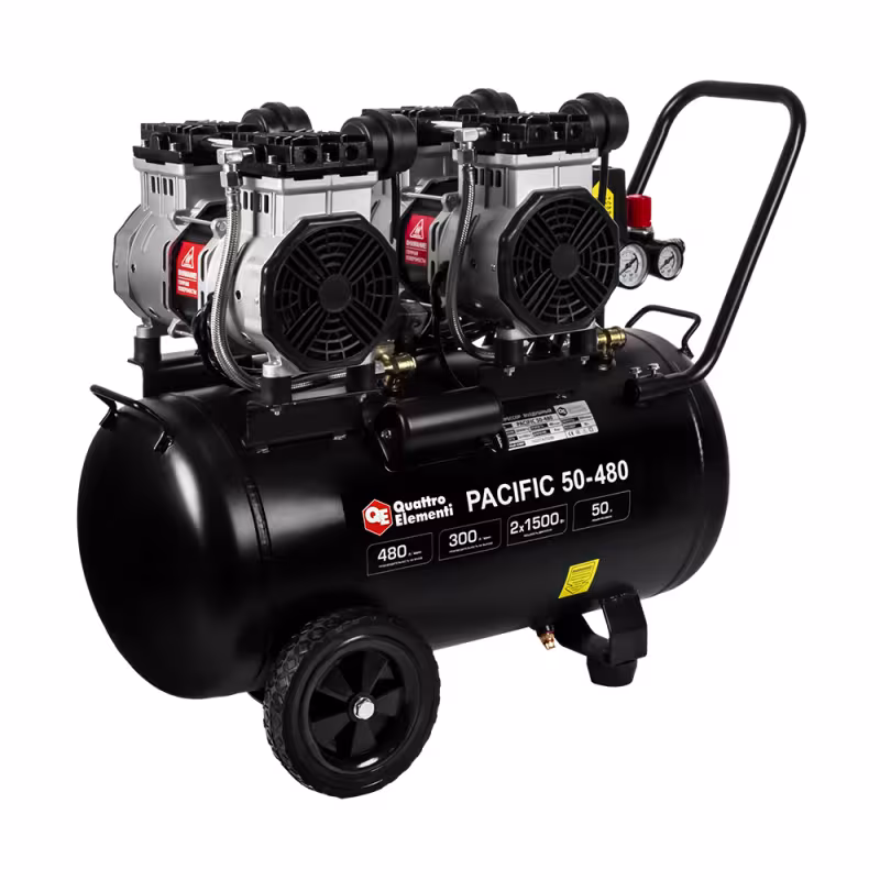 Компрессор поршневой безмасляный Quattro Elementi Pacific 50-480