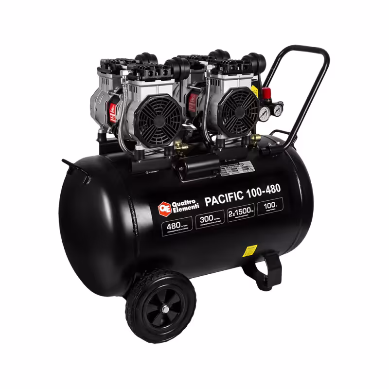 Компрессор поршневой безмасляный Quattro Elementi Pacific 100-480