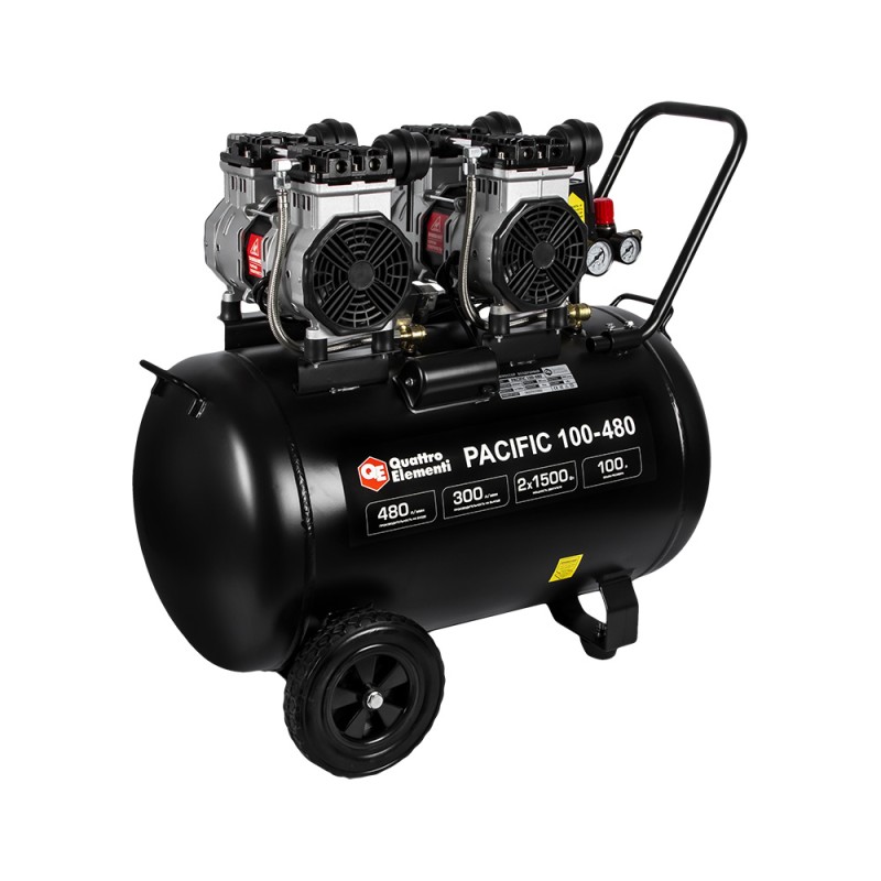 Компрессор поршневой безмасляный Quattro Elementi Pacific 100-480