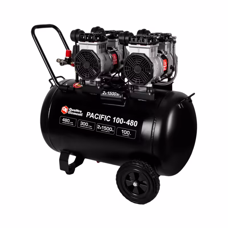 Компрессор поршневой безмасляный Quattro Elementi Pacific 100-480