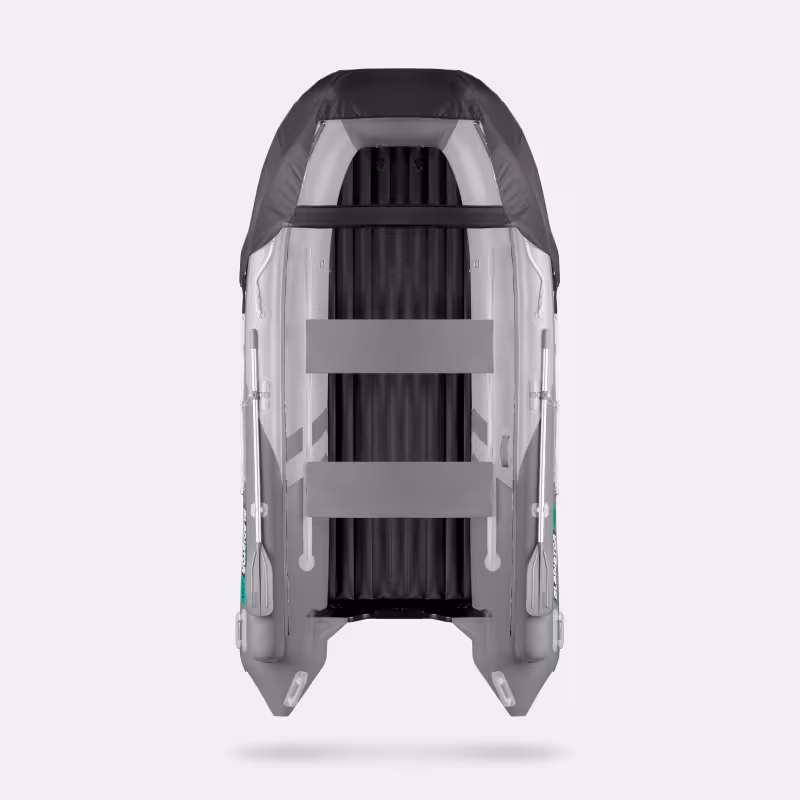 Надувная лодка ПВХ Gladiator E380X, НДНД, светло-серый/темно-серый