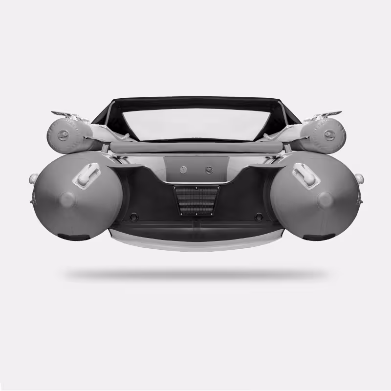 Надувная лодка ПВХ Gladiator E380X, НДНД, светло-серый/темно-серый