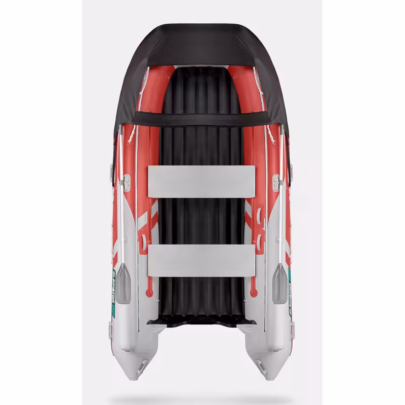 Надувная лодка ПВХ с фальшбортом Gladiator E450X, НДНД, красный/белый