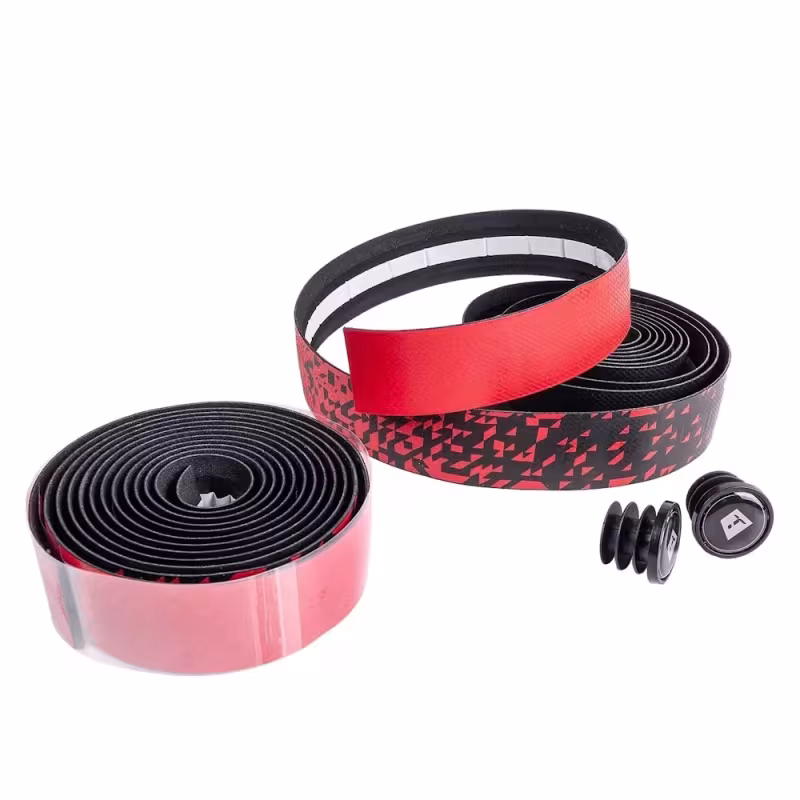 Обмотка руля Tech Team Blocks EVA+PU Red/Black, красный/черный, 2 шт