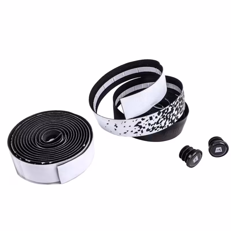 Обмотка руля Tech Team Blocks EVA+PU White/Black, черный/белый, 2 шт