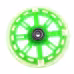Дополнительные боковые колеса для велосипеда 12-20", светящиеся, с кронштейнами и крепежом, 115 мм, зеленые