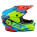 Мотошлем Ataki JK801 Splash, красный/синий/зеленый, размер M