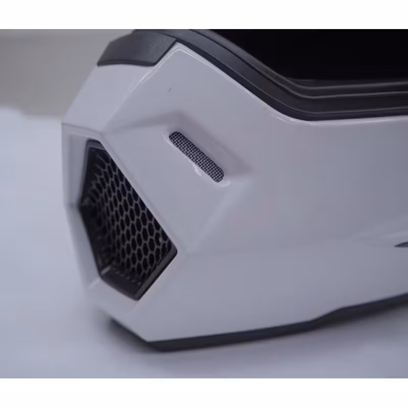 Мотошлем Ataki JK802 Solid, белый глянец, размер L