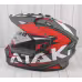 Мотошлем Ataki JK802 Valor, красный/серый матовый размер S