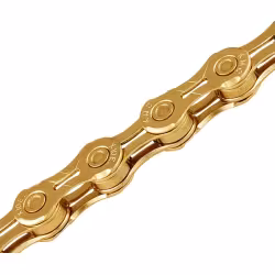 Цепь велосипедная KMC X10EL Ti-N 114L Gold, 10 скоростей, 114 звеньев