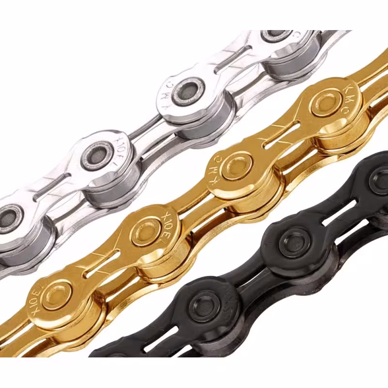 Цепь велосипедная KMC X10EL Ti-N 114L Gold, 10 скоростей, 114 звеньев