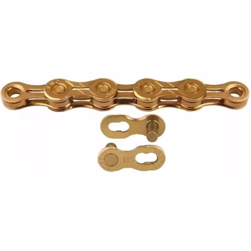 Цепь велосипедная KMC X10EL Ti-N 114L Gold, 10 скоростей, 114 звеньев