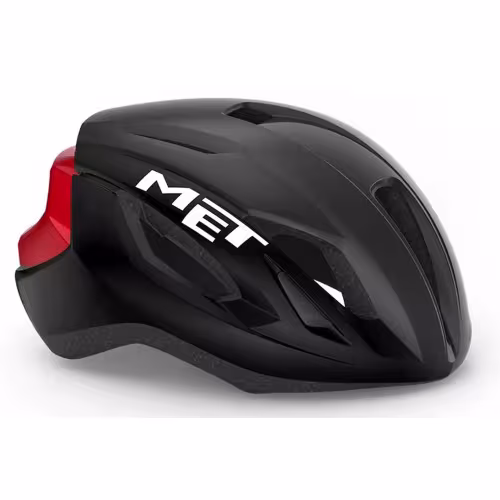 Велошлем Met Strale Black/Metallic Red, черный/красный, размер L, 58-61 см