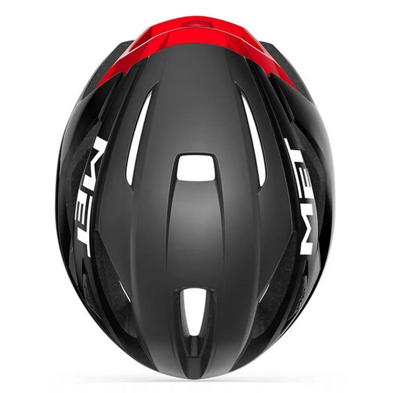 Велошлем Met Strale Black/Metallic Red, черный/красный, размер M, 56-58 см